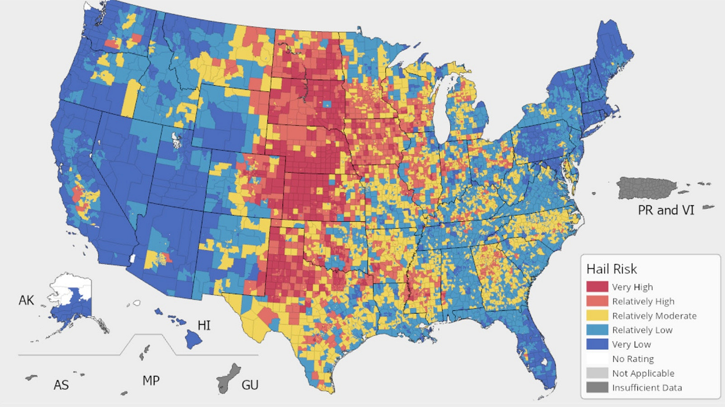 Hail Risk Map 6 27 23