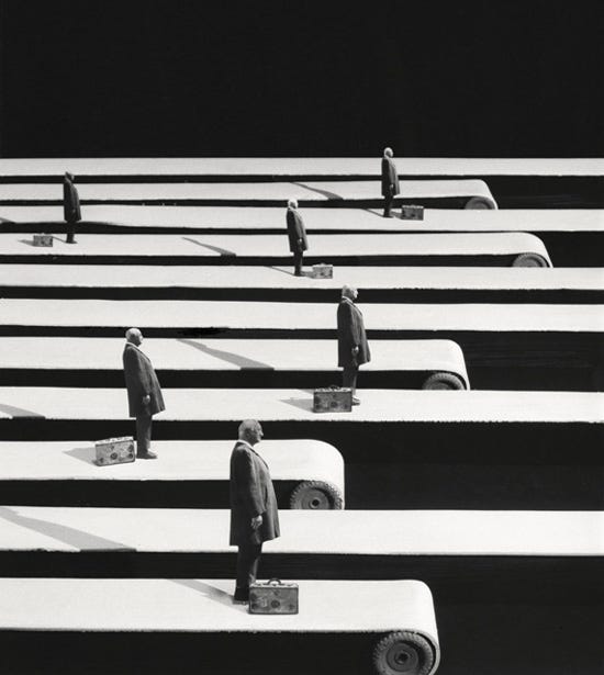 gilbert garcin retrospective at espace jacques villegle