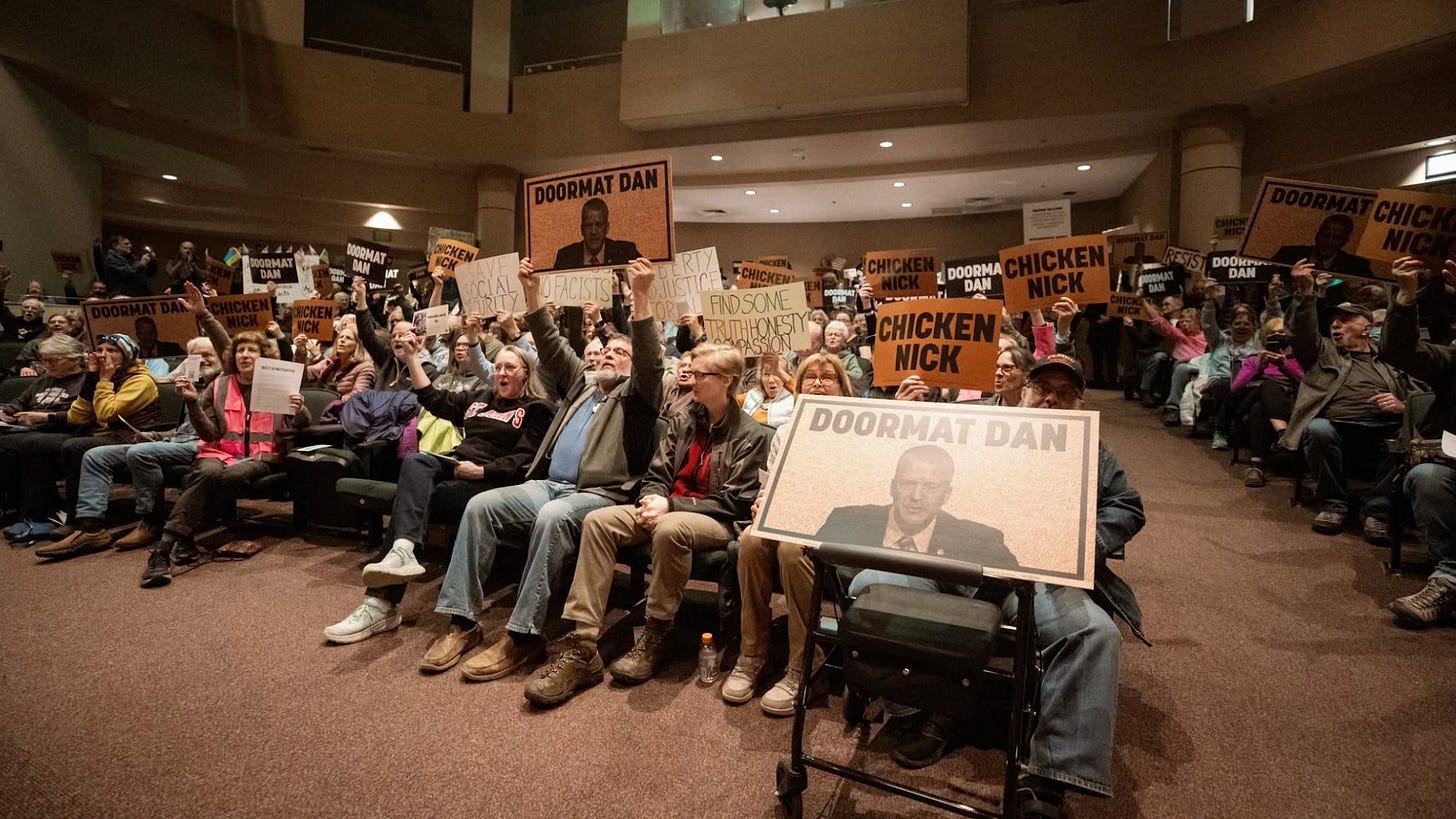 Photo: 907 Initiative holding GOP Senator Dan Sullivan accountable for being a “Yes Man” for the Republican Party. Photo: 907 Initiative holding GOP Senator Dan Sullivan accountable for being a “Yes Man” for the Republican Party.