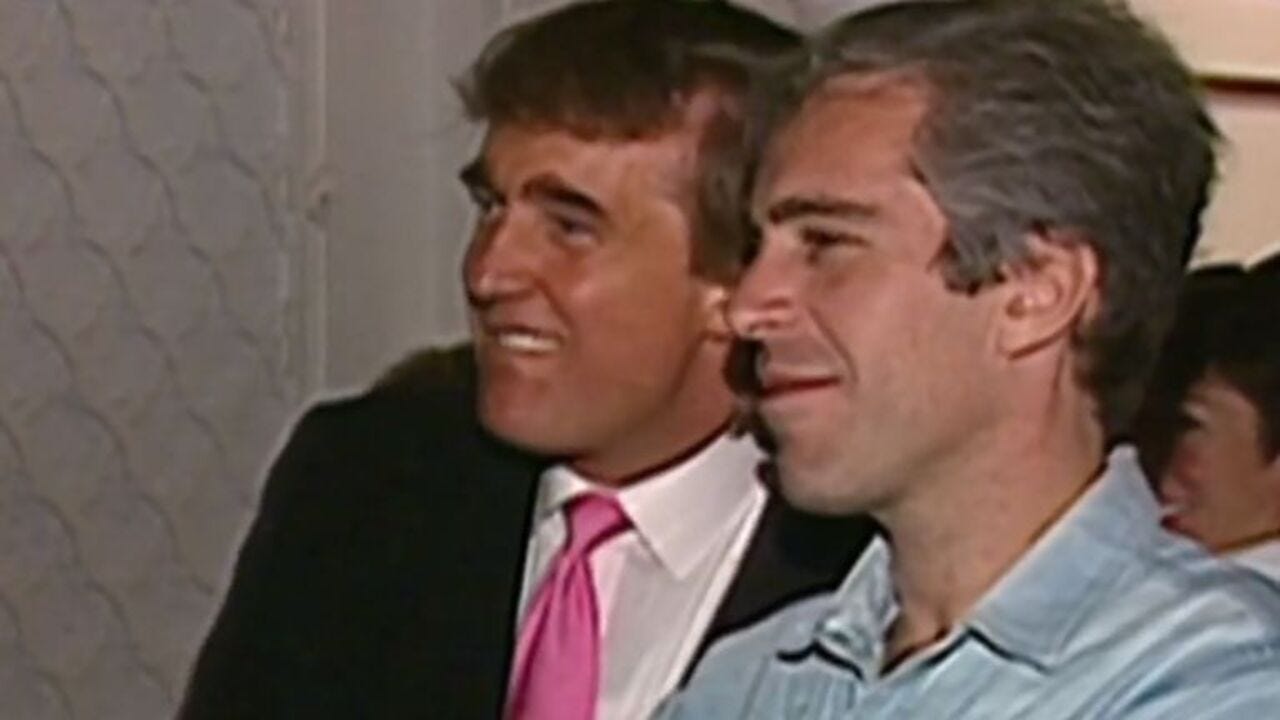 Archive footage shows Donald Trump and Jeffrey Epstein hanging out Mr  Trump's Mar-a-Lago estate in Florida in 1992.