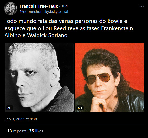 Imagem ilustrativa sobre Lou Reed. Crédito da imagem: BlueSky.