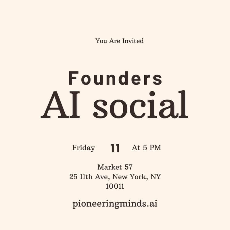 Cover Image for [PMAI][IRL] AI Founders Mixer: Connect & Chat at Market 57!