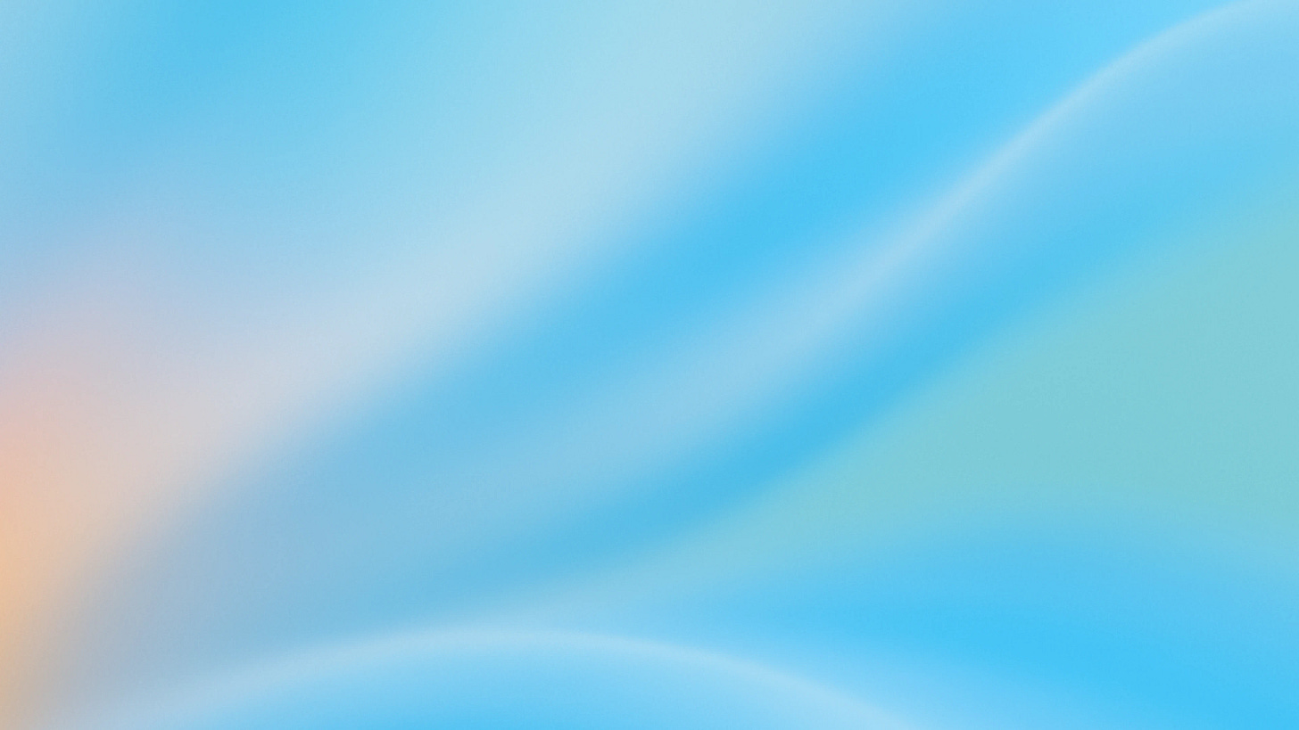 Abstract image with smooth gradients of blue, light teal, and soft peach, forming flowing curves that convey a sense of balance and harmony.