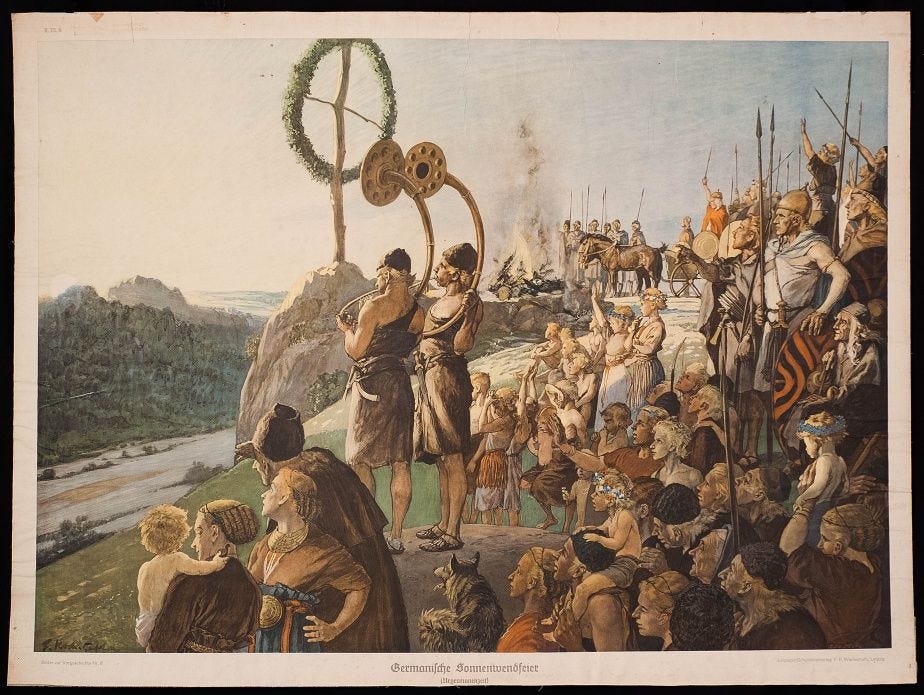 Beautiful illustration of a summer solstice celebration by early Germanic people. : r/Norse Beautiful illustration of a summer solstice celebration by early Germanic people. : r/Norse