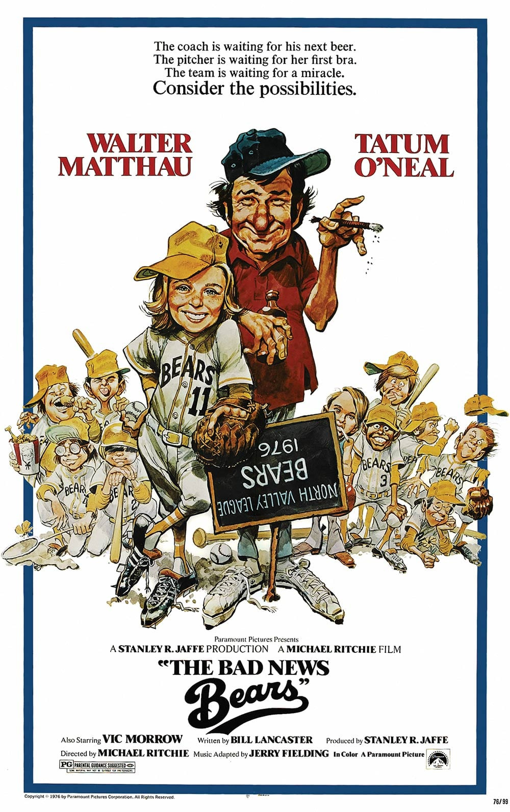 Movie poster for the 1976 film The Bad News Bears