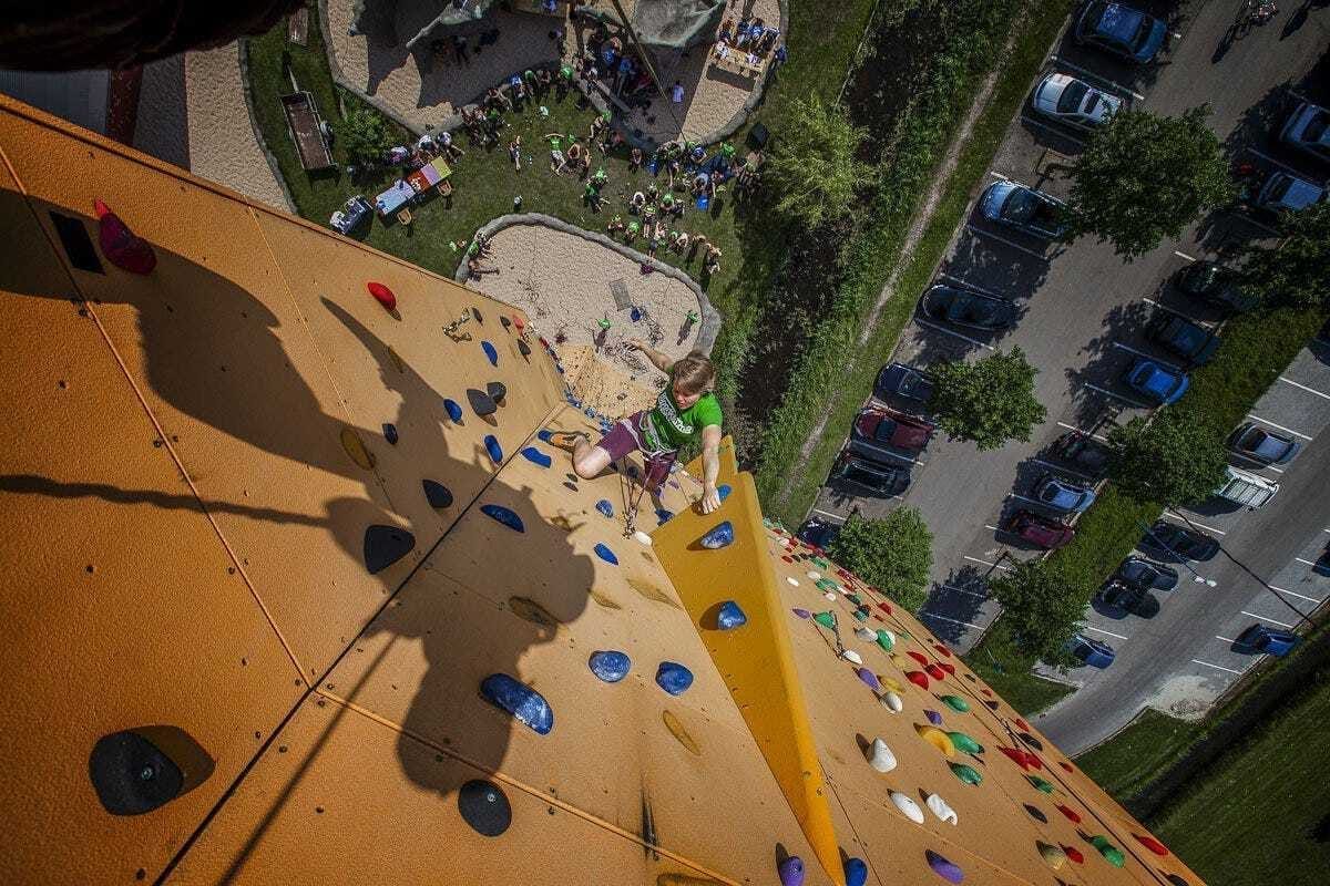 The World's Tallest Climbing Wall The World's Tallest Climbing Wall