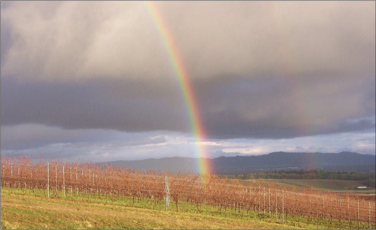 And we enjoy the occasional rainbow, even a double from time to time.