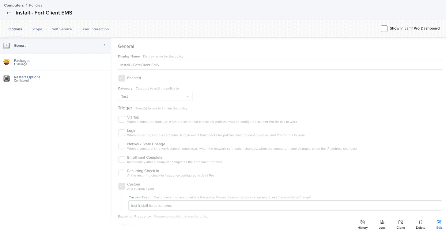 Packaging & Deploying FortiClient EMS with Jamf