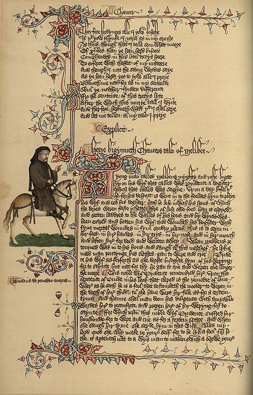 File:Page of The Ellesmere Chaucer.jpg