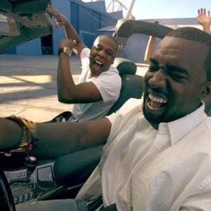 Jay-Z and Kanye West in "Otis"