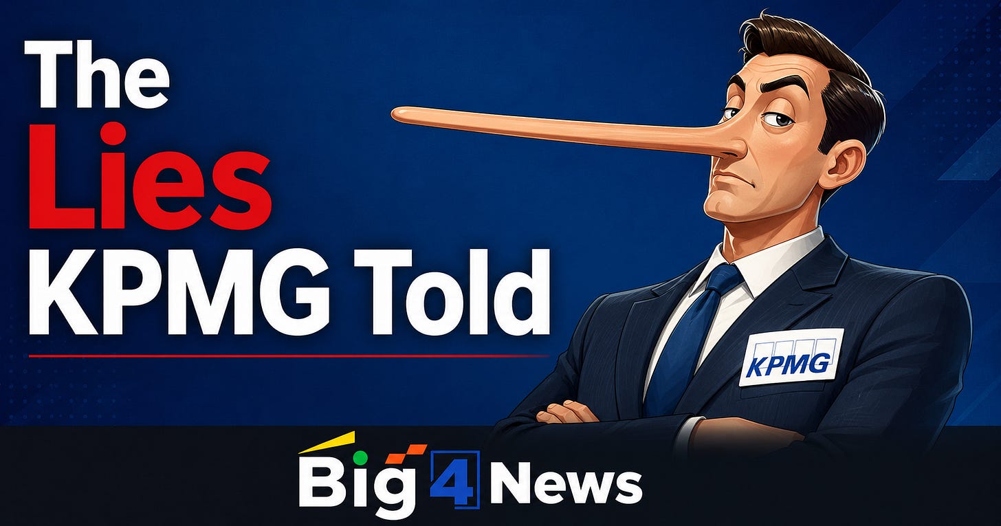KPMG made false statements, half-truths and key omissions while handling the audit-leaks scandal. It claimed an external Ashurst investigation was already underway when it wasn’t, downplayed the sensitivity of the documents, and gave independent directors incomplete information. The firm reframed a serious audit-integrity issue as an employee grievance and presented limited internal reviews as rigorous independent validation. KPMG made false statements, half-truths and key omissions while handling the audit-leaks scandal. It claimed an external Ashurst investigation was already underway when it wasn’t, downplayed the sensitivity of the documents, and gave independent directors incomplete information. The firm reframed a serious audit-integrity issue as an employee grievance and presented limited internal reviews as rigorous independent validation.