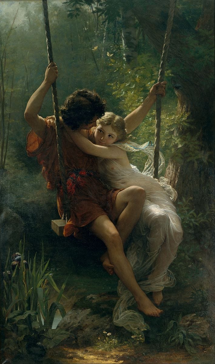 Springtime, Pierre-Auguste Cot (French, Bédarieux 1837–1883 Paris), Oil on canvas 