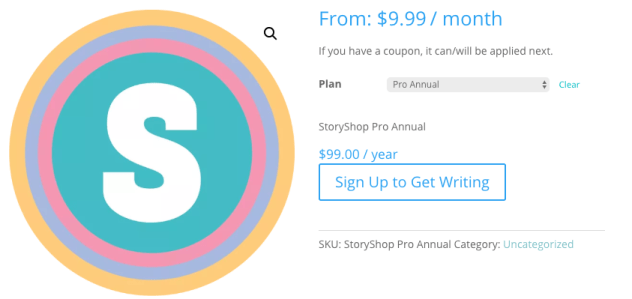 Story Shop pricing information