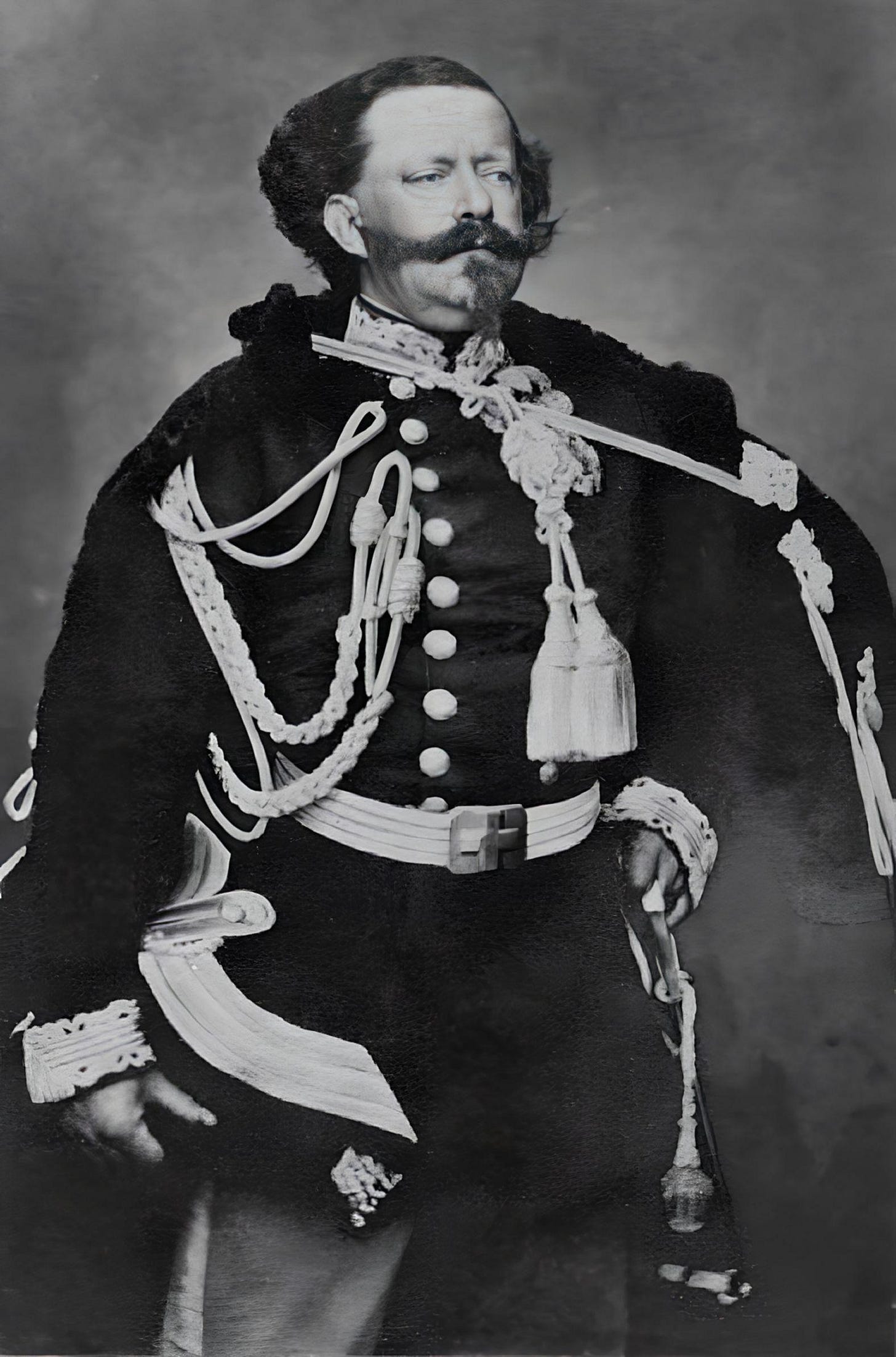 1861 portrait of Italian "Father of the Fatherland" Victor Emmanuel II, King of Sardinia from 1849 to 1861 and then of a united Italy from 1861 until his death in 1878. He was the first monarch of an independent, united Italy since the 6th century. 1861 portrait of Italian "Father of the Fatherland" Victor Emmanuel II, King of Sardinia from 1849 to 1861 and then of a united Italy from 1861 until his death in 1878. He was the first monarch of an independent, united Italy since the 6th century.