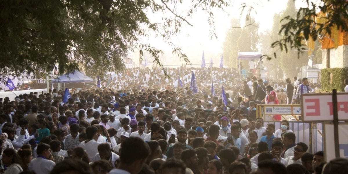 In Photos: Lakhs Gather at ‘Jaystambh’ to Mark the Anniversary of Battle of Bhima Koregaon In Photos: Lakhs Gather at ‘Jaystambh’ to Mark the Anniversary of Battle of Bhima Koregaon