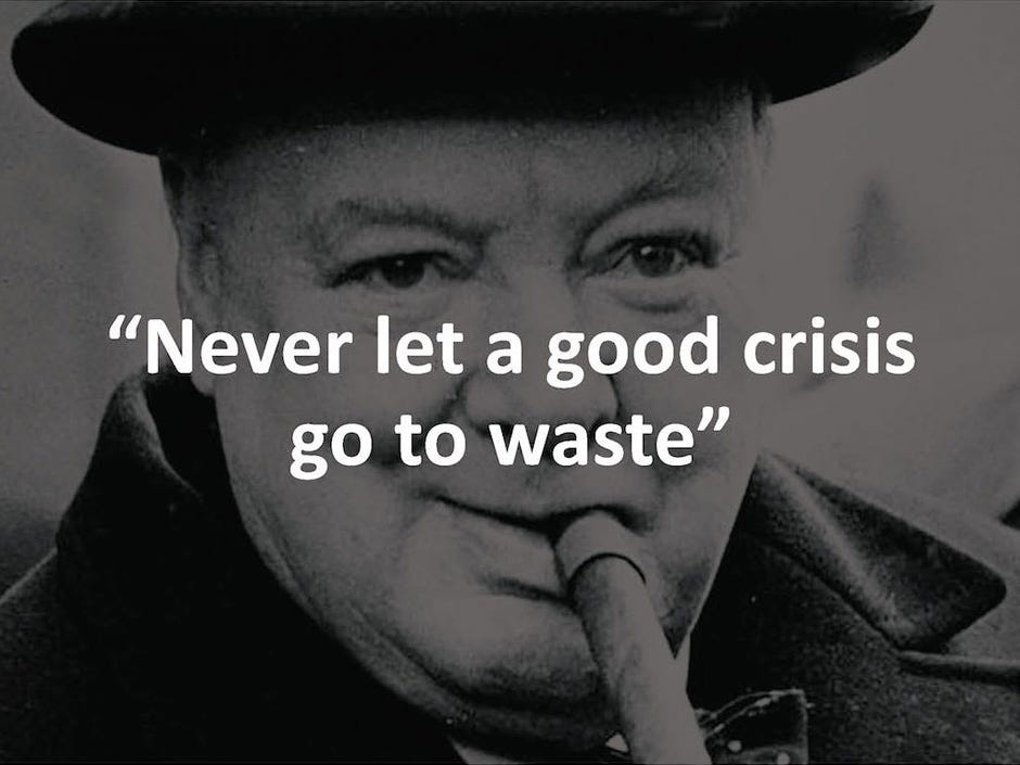 Never Let A Good Crisis Go To Waste | Evil Speculator