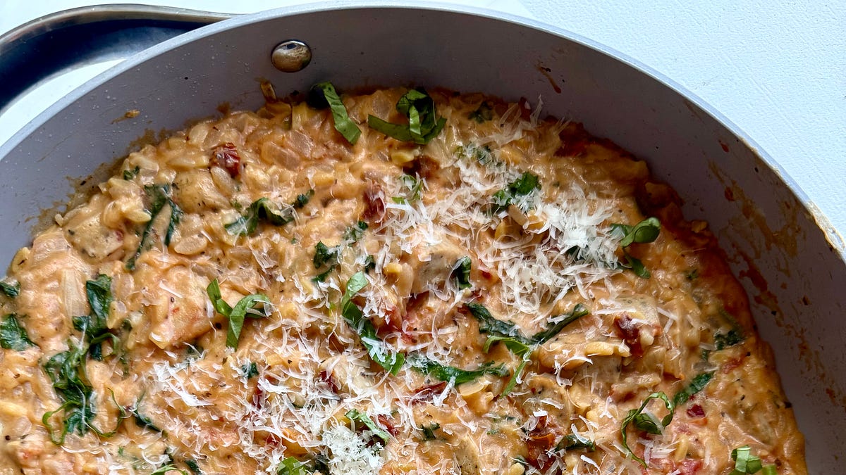 Marry Me Chicken Sausage Orzo - The Practical Prep