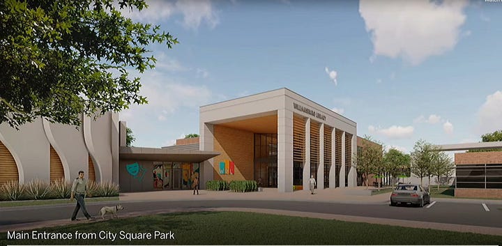 picture of performing arts venue and new williamsburg library