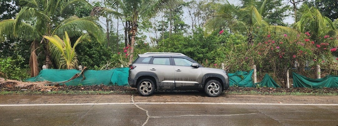 a car parked on the side of the road