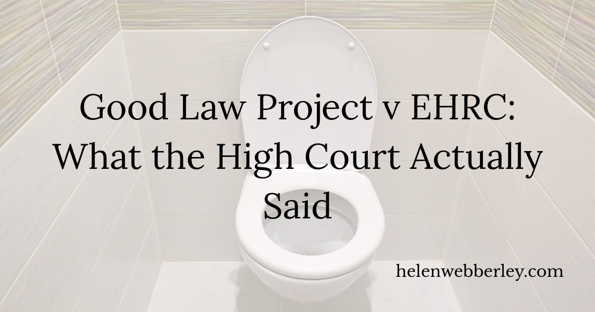 High Court judgment on Good Law Project v EHRC explained