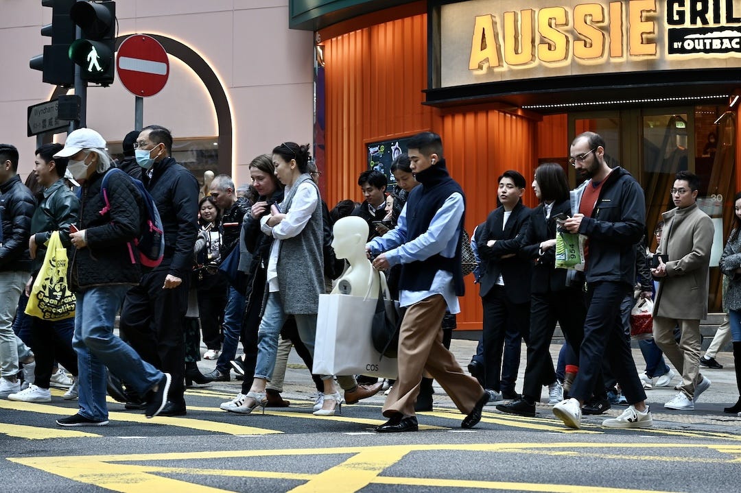 Hong Kong’s population is estimated at 7,531,800 as of the end of June, up about 0.1% from the end of 2023