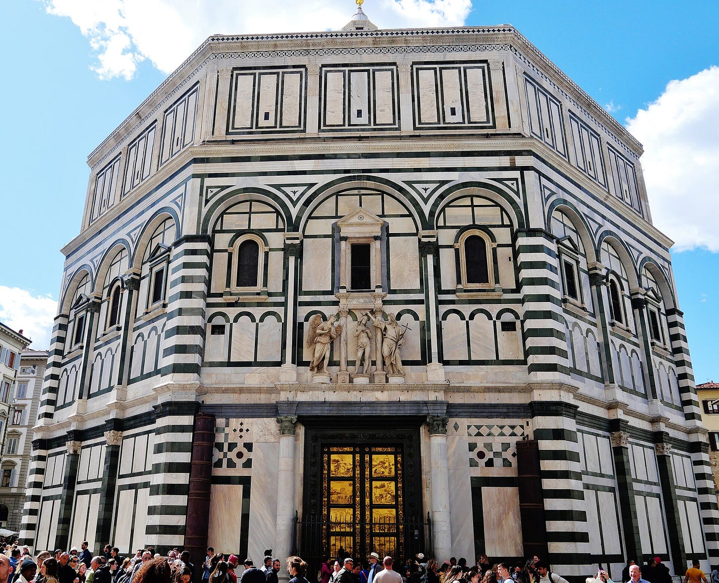 The Baptistery of San Giovanni, Florence, the building Brunelleschi painted. The Baptistery of San Giovanni, Florence, the building Brunelleschi painted.