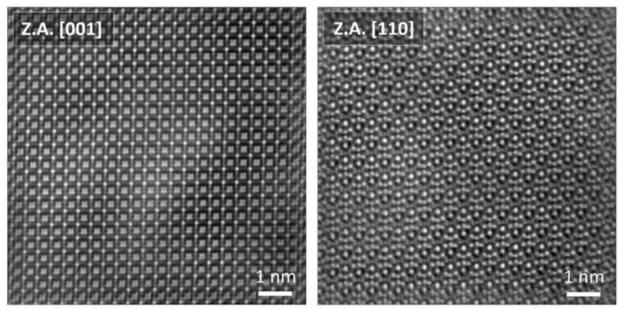 Imagem feita em microscópio eletrônico da ZIP Phase, mostrando a disposição dos átomos do material em zigue-zague