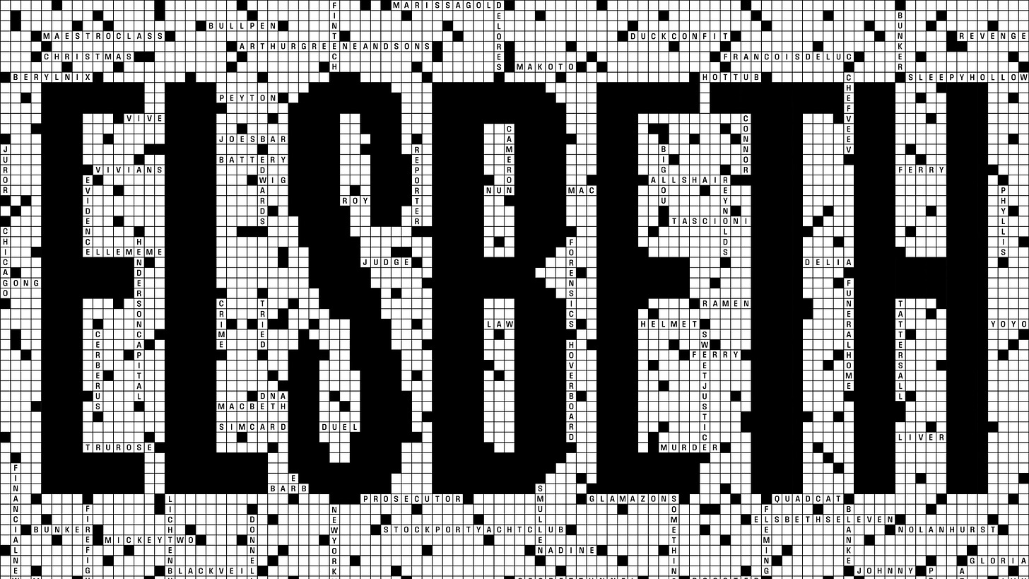 r/ElsbethTVSeries - Elsbeth title card crossword