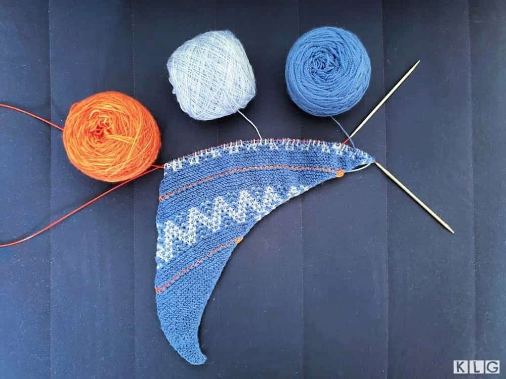 Slip Knit Love Shawl Beginning