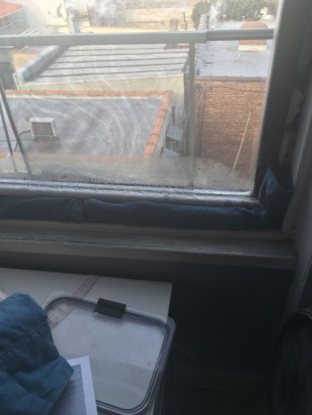 Frost inside our apartment Frost inside our apartment