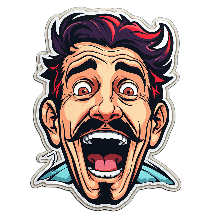 cartoonish face stickers