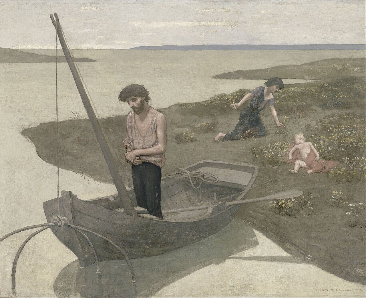 Pierre Puvis de Chavannes, The Poor Fisherman, 1881 Pierre Puvis de Chavannes, The Poor Fisherman, 1881
