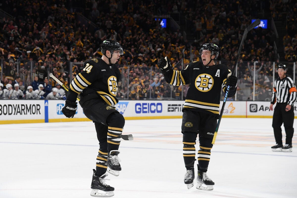 Jake DeBrusk Charlie McAvoy Boston Bruins Jake DeBrusk Charlie McAvoy Boston Bruins