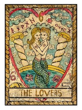 The old tarot card. The Lovers