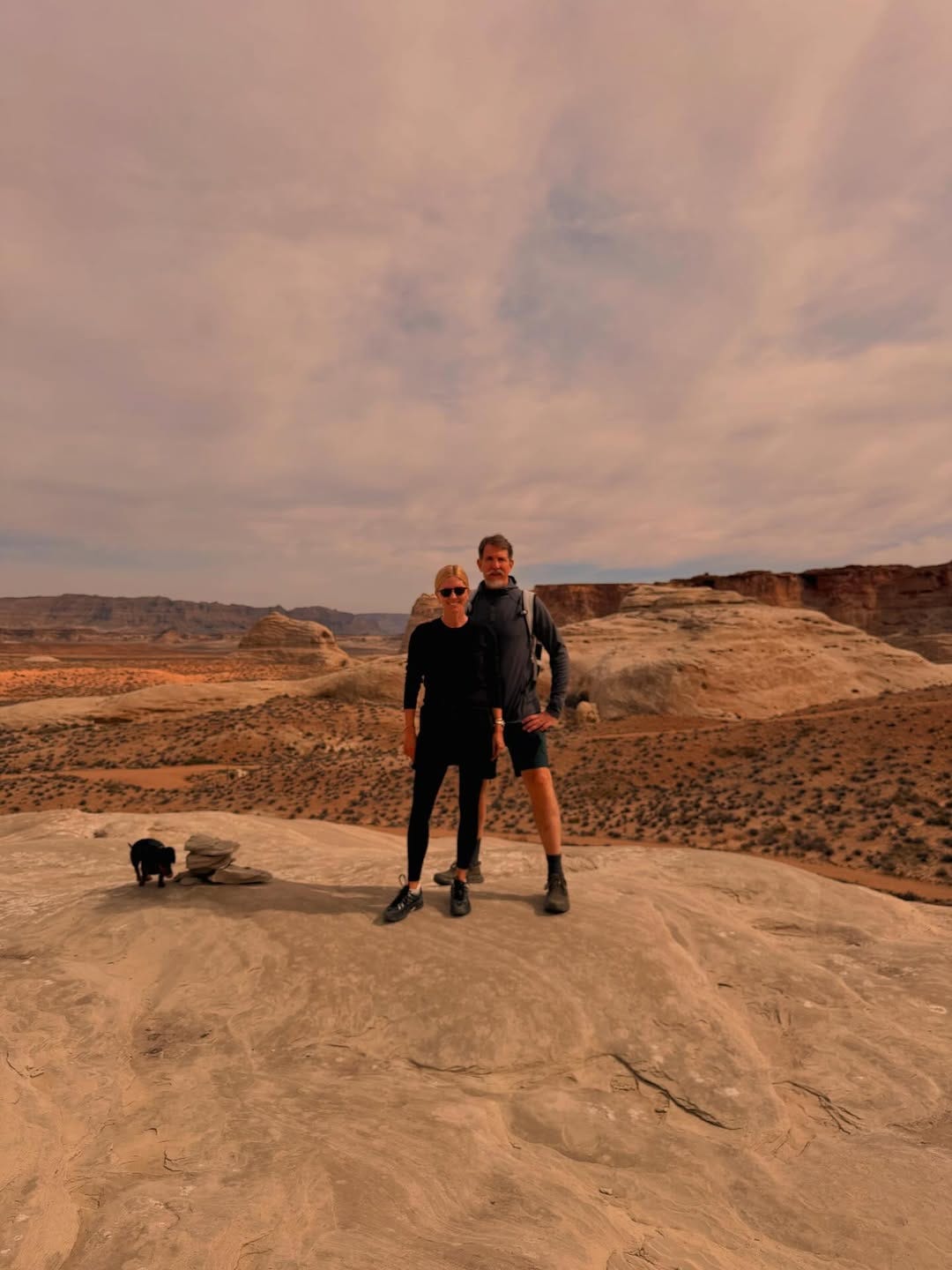 Princess Chantel and Prince Pavlos standing on a cliff in Utah desert