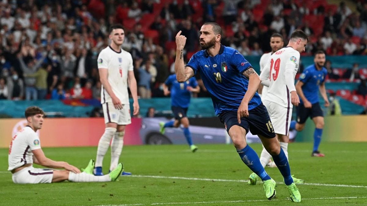 Eurocopa 2020 | ¡Empata Bonucci! Italia iguala la final a balón parado -  Eurosport