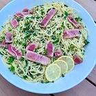 Tuna with Spaghettini, Capers, & Lemon