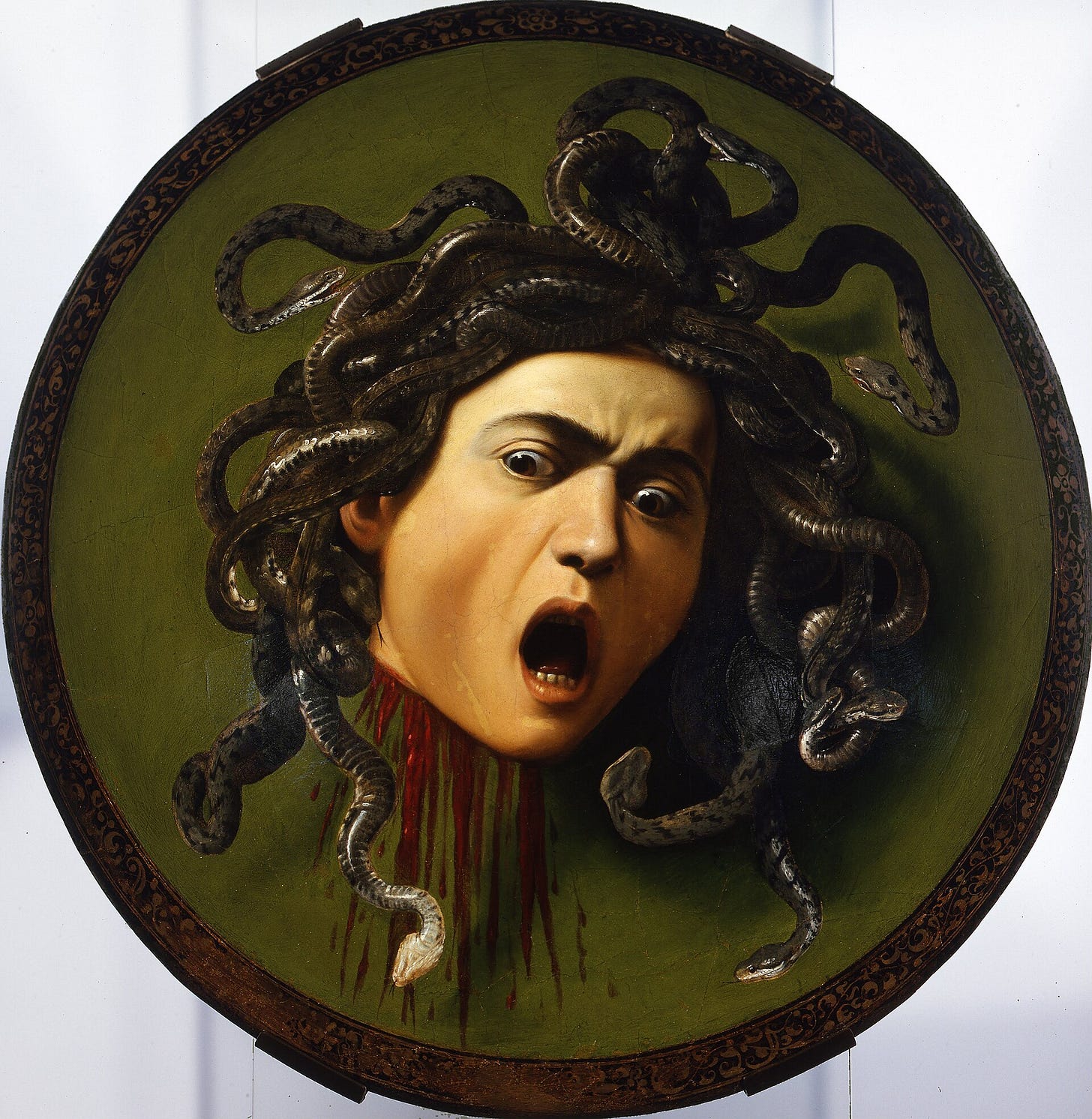 Caravaggio Medusa shield painting Caravaggio Medusa shield painting