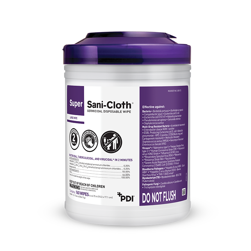 Super Sani-Cloth® Germicidal Disposable Wipe | PDI Healthcare
