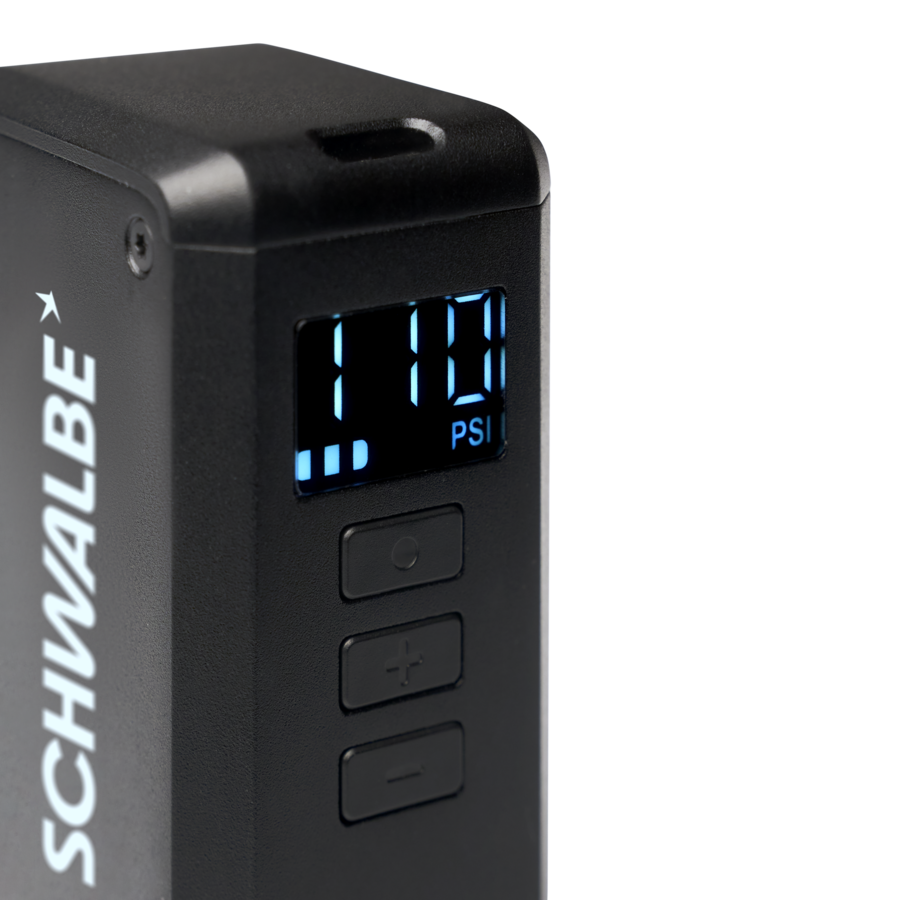 E-Micro Pump digital gauge, Druckmessgerät, PSI-Anzeige, tragbares Messgerät, Schwalbe, PSI, digitaler Anzeige, Druckanzeige, Batteriepack, Schwabe