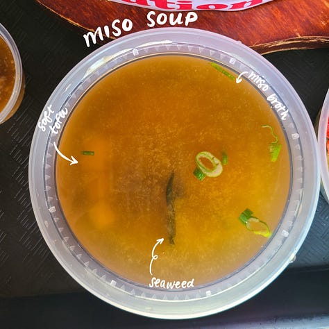 Yume x Sizzling Garlic Gravy, Miso Soup, Cucumber Salad