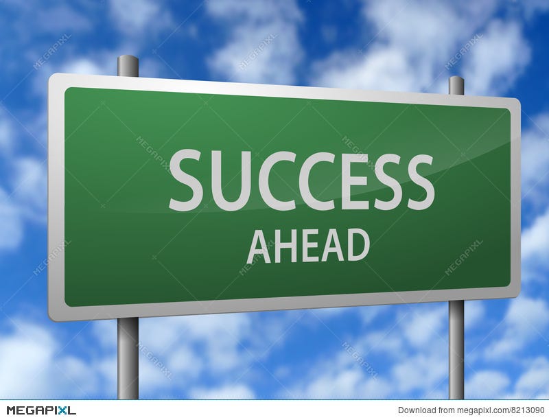 Success Ahead Sign Illustration 8213090 - Megapixl
