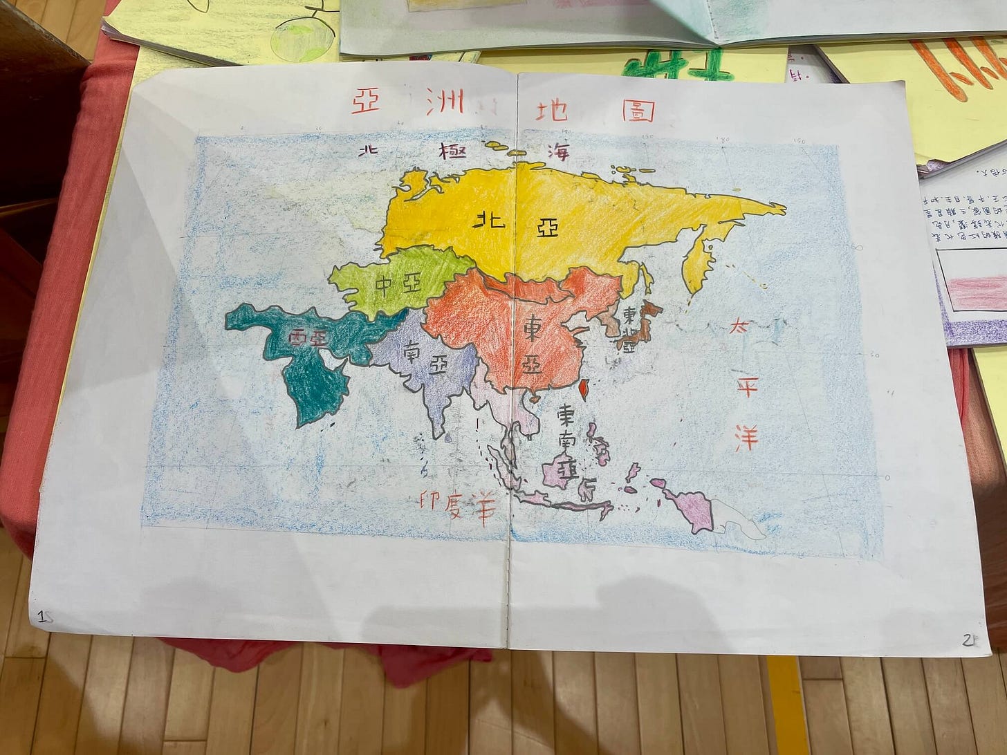手繪亞洲地圖 手繪亞洲地圖