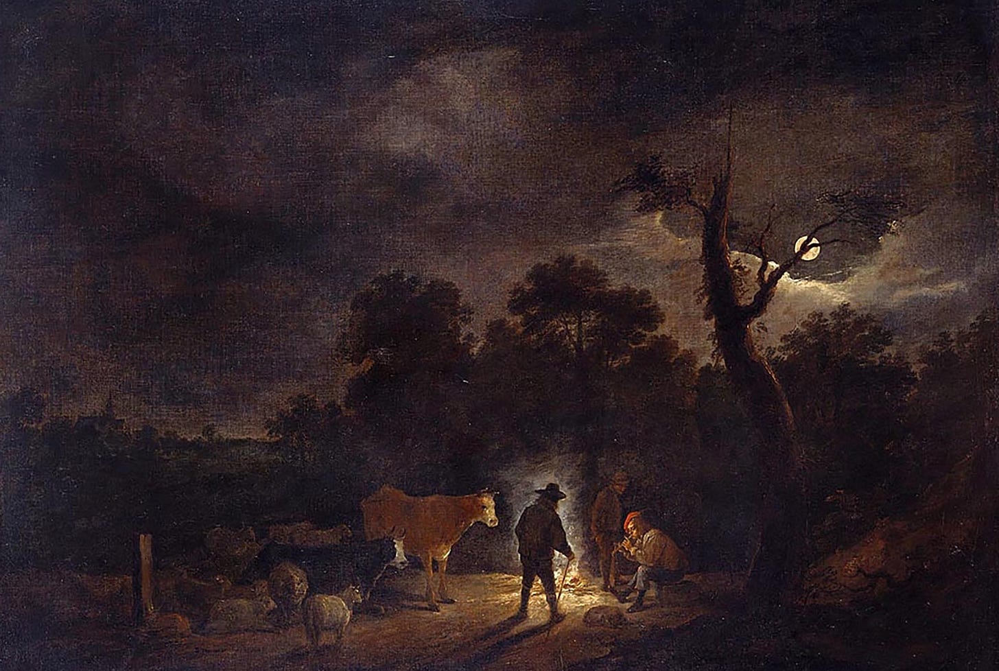 Shepherds keep their watch by night.