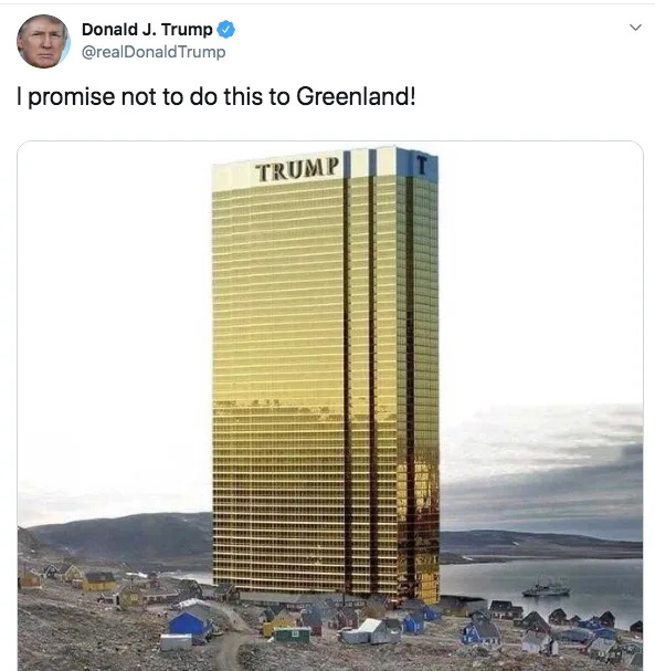 President Donald Trump has made light of his own idea of buying Greenland -  Yahoo News UK