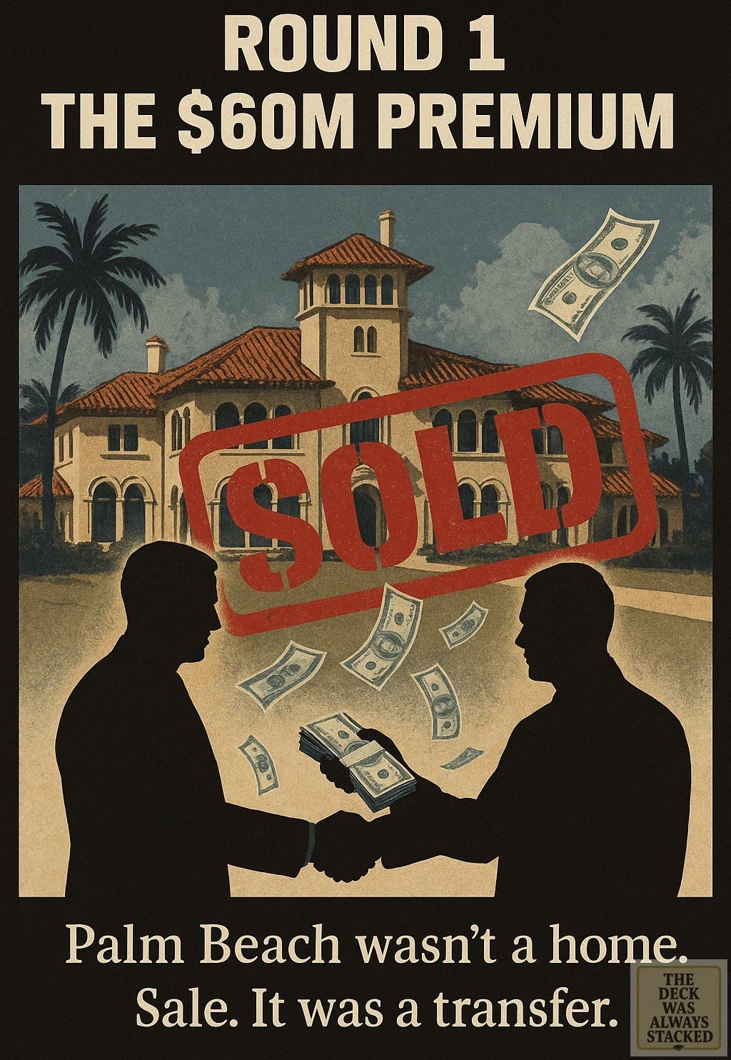 Vintage fight-poster style card labeled “Round 1: The $60M Premium,” featuring stacked dollar imagery and distressed boxing textures. Vintage fight-poster style card labeled “Round 1: The $60M Premium,” featuring stacked dollar imagery and distressed boxing textures.