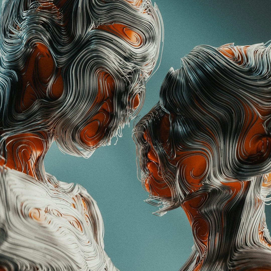 a couple of people that are looking at each other