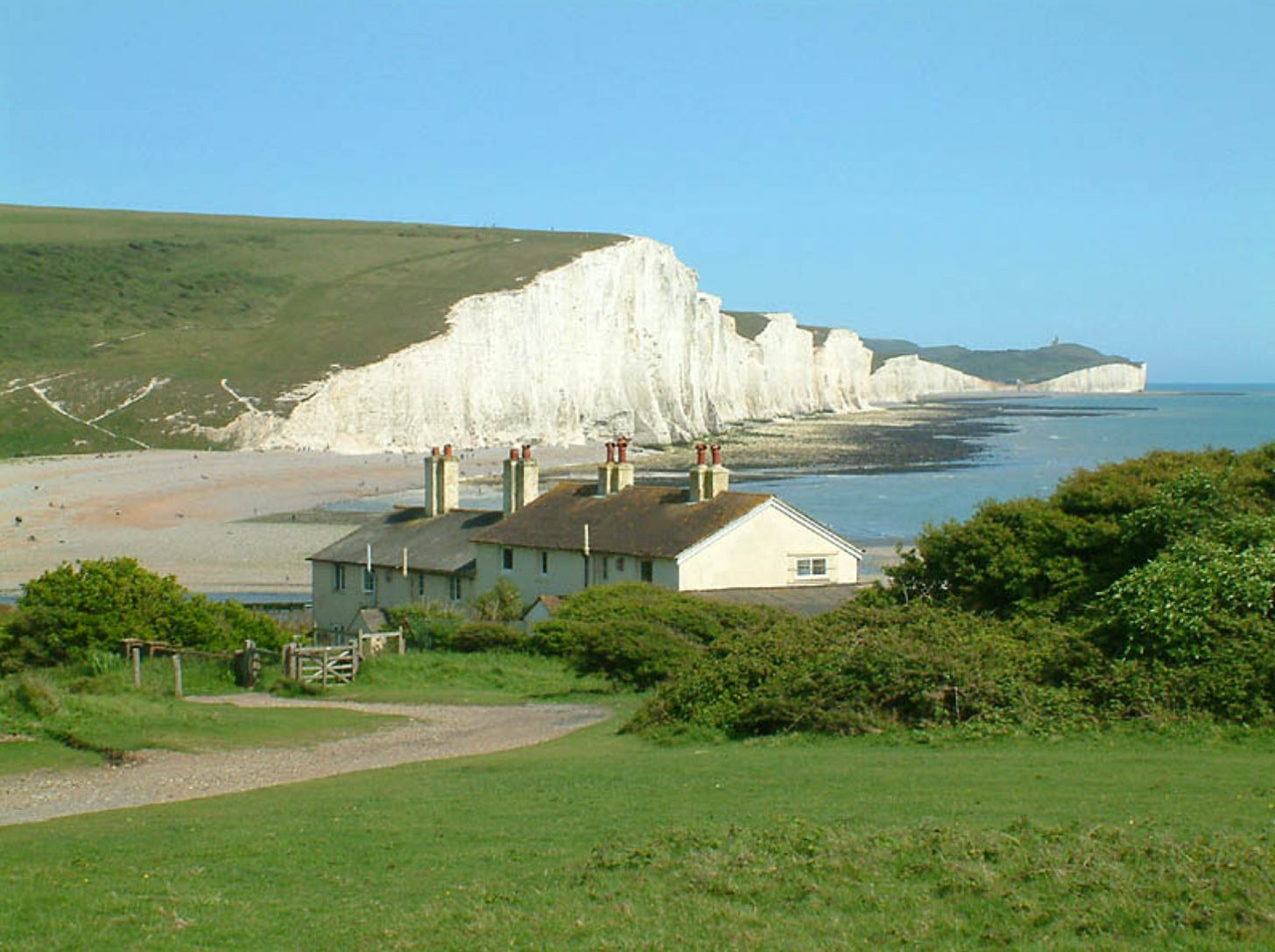 Seven Sisters chalk cliffs in East Sussex. Seven Sisters chalk cliffs in East Sussex.