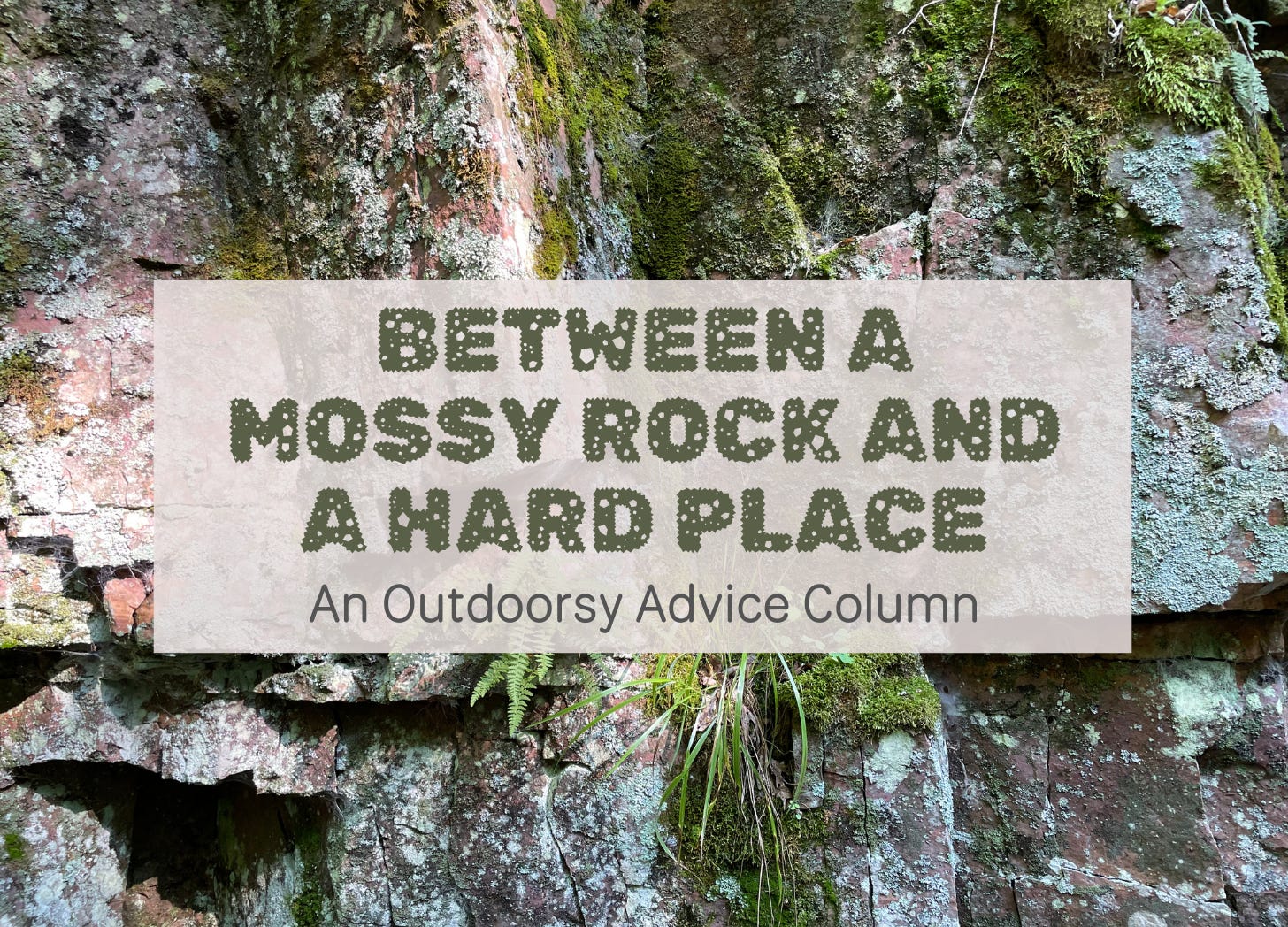 Between A Mossy Rock & A Hard Place: An Outdoorsy Advice Column