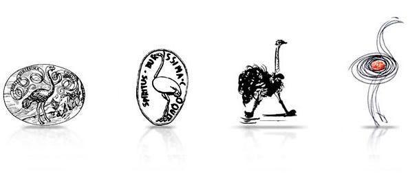 Giulio Einaudi editore - logo struzzi